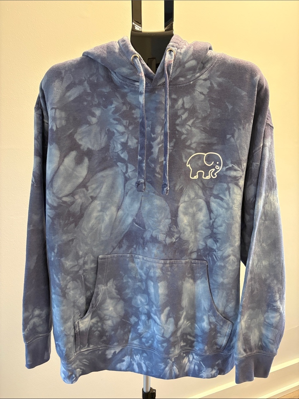 Ivory Ella Tie-Dye Hooded Sweatshirt ~ XL ~ Blue